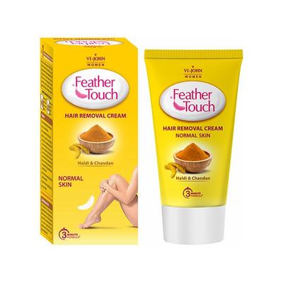 VI-John Feather Touch Hair Removal Cream Haldi & Chandan Tube for Normal Skin 40 gm - Shaving Creams