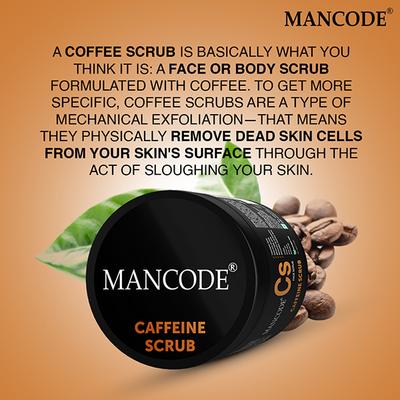 MANCODE Caffeine Scrub 100 gm - Scrubs & Exfoliants