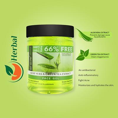Berina Go Glow By Berina Aloevera & Tea Tree Extract Face Gel 500 ml - Face Gels