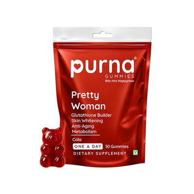 Purna Gummies Glutathione Cola Flavor Gummies for Skin Whitening and Immune Booster 30's