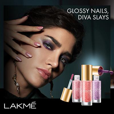 Lakme Glitterati Nail Golden Glow 6 ml - Nail Polish