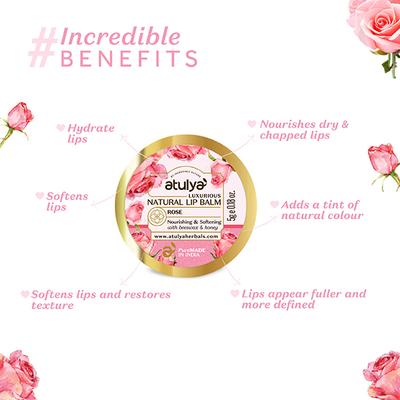 Atulya Rose Lipbalm 5 gm - Lip Glosses