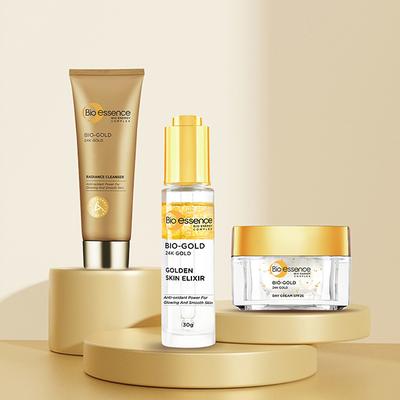 Bio-Essence 24K Gold CSM Kit - Cleanser, Serum, Moisturizer 170 g - Facial Kits