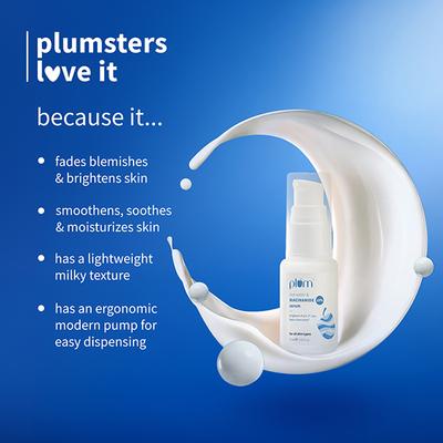 Plum 10% Niacinamide Face Serum with Rice Water Clarity Boost Fragrance free 15ml - Face Serum