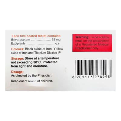 BRIVEPSY 25 Tablet 14's - Epilepsy/Convulsion-Ant