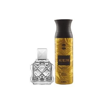 Ajmal Cento EDP Citrus Aromatic Perfume And Aurum Femme Deodorant Fruity Floral Fragrance 300 ml - Perfumes (Edt/Edp)
