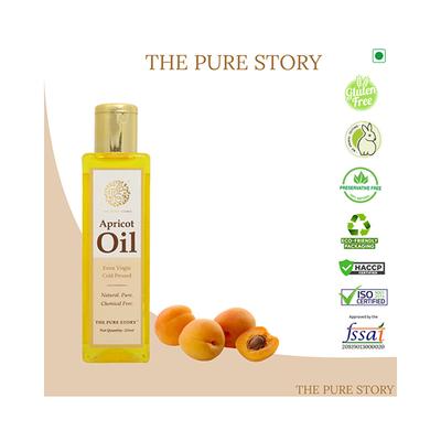 The Pure Story Apricot Oil Pure Natural Cold Pressed Oils 200ml - Face Oils