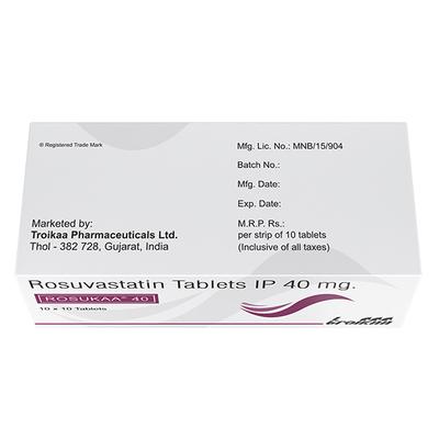 Rosukaa 40mg Tablet 10'S - High Cholesterol-Dys