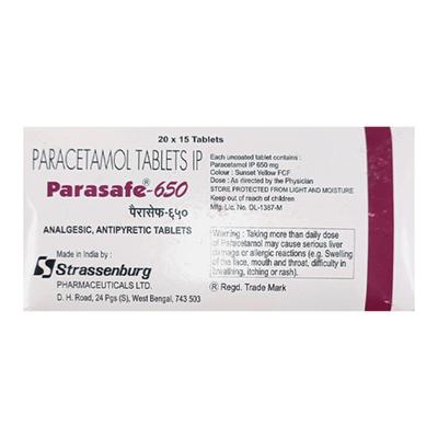 PARASAFE 650 Tablet 15's - Fever-Ana