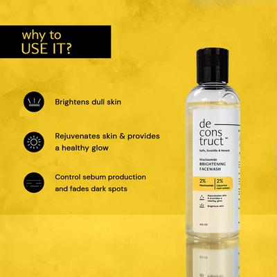 Deconstruct Niacinamide Brightening Facewash 100 ml - Face Wash & Cleansers