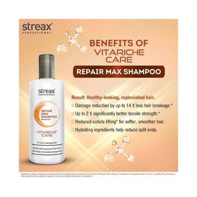 Streax Professional Vitariche Care Repair Max Shampoo 300 ml - Shampoos