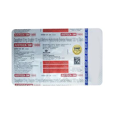 JUSTOZA SM 1000 Tablet 10's - Diabetes-Ant