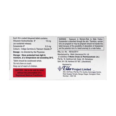 ALFUSTAT D Tablet 10's - Bladder And Prostate Disorders-Dru