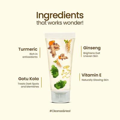 Mother Sparsh Turmeric Healing Face Wash For Hyperpigmentation 100 ml - Face Wash & Cleansers