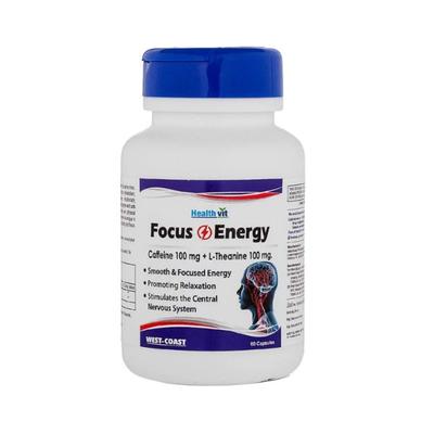 Healthvit Focus & Energy Caffeine- Capsules 60's - General Health