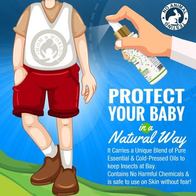 Mom & World Mosquito Repellent Body Spray (3+ Months) 100 ml - Mosquito Repellent