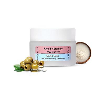 Glamveda Korean Glass Skin Rice & Ceramide Moisturizer Skin Barrier Building & Nourishing 50 ml - Face Moisturizers
