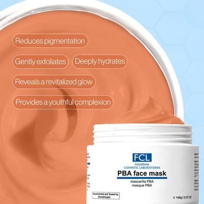 FCL PBA Brightening Face Mask Kojic Acid With Hyaluronic Acid for Glowing Skin 100 gm - Face Packs