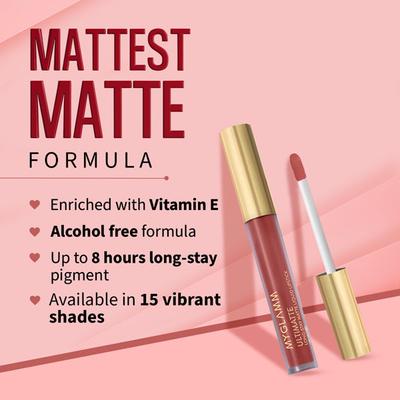 MyGlamm Ultimatte Long Stay Matte Liquid Lipstick-Nude Bombshell 2.5 ml - Lipsticks