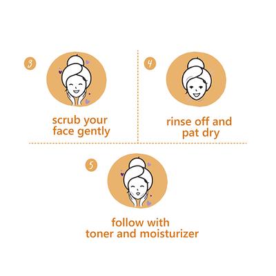 Plum Chamomile and White Tea Brighten-Up Face Scrub 75gm - Face Scrubs