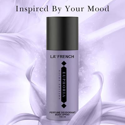 La French Euphoria Deodorant for Men and Women 150 ml - Deodorants/Roll-Ons