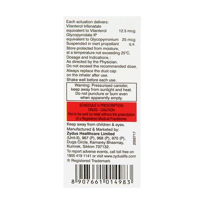 GLYNIUM VT WITH DOSE COUNTER Inhaler 120md - Asthma/COPD-Ast