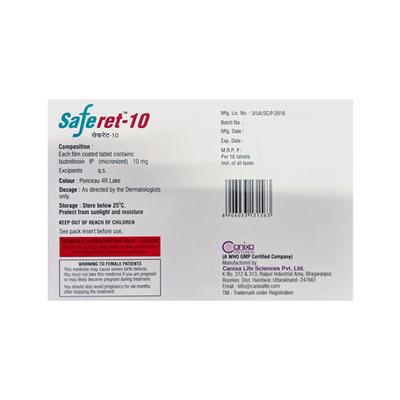 SAFERET 10 Tablet 10's - Acne-Acn