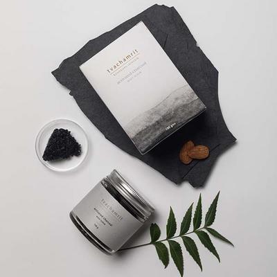 Tvachamrit Handcrafted Skincare Activated Charcoal Body Scrub 100 gm - Scrubs & Exfoliants