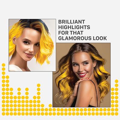 Streax Ultralights Hair Colour Highlight Kit,Yellow Hair Colour, Minion Yellow 1's - Crème