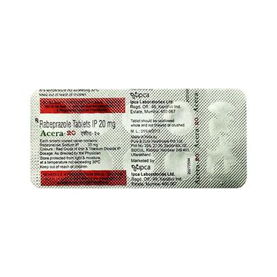 Acera 20mg Tablet 10'S - Ulcer/Reflux/Flatulence-Aaa