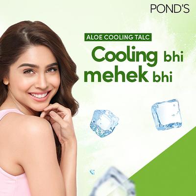 Pond's Aloe Cooling Talcum Powder Natural Alovera Extract 100gm - Talcum Powders