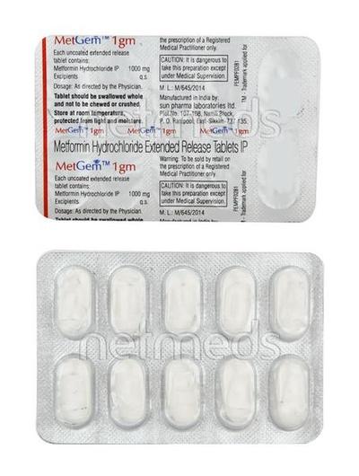 Metgem 1gm Tablet 10'S - Diabetes-Ant