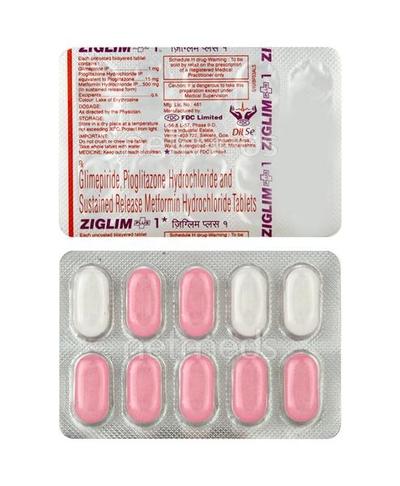 Ziglim Plus 1mg Tablet 10'S - Diabetes-Ant