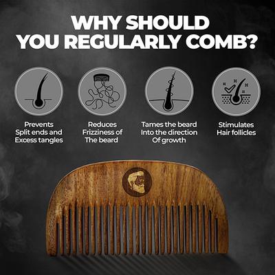 Beardo Compact Beard Wooden Comb - Beard Comb
