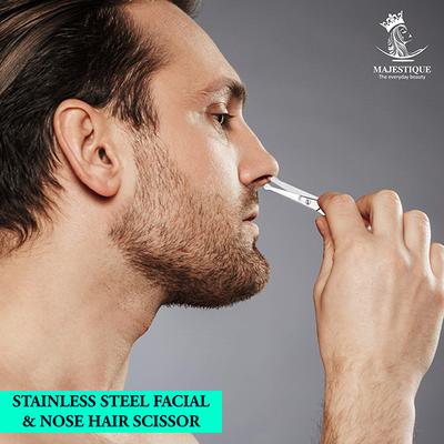 Majestique Nasal Beauty Scissor, Rounded- Tip Mini Scissor for Eyebrow, Ear Hair, Face Hair, Nails 1's - Callus Shavers & Stones