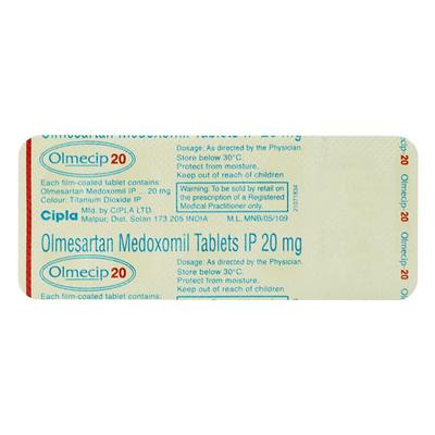 Olmecip 20mg Tablet 10'S - Hypertension-Ang