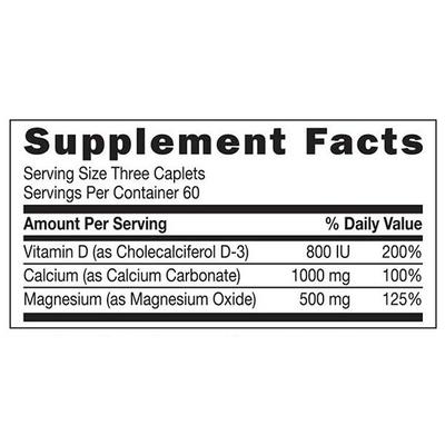 GNC Calcium Plus 1000 with Magnesium Vitamin D3 Caplets 180's - Calcium And Minerals