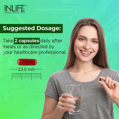 Inlife Magnesium Glycinate 1100 mg Veg Capsule 120's - Calcium And Minerals