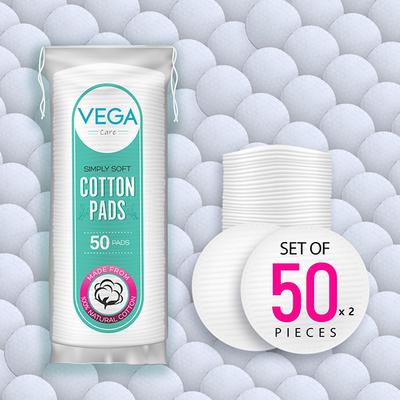 Vega Cotton Pad, Off White 2's - Face Brush