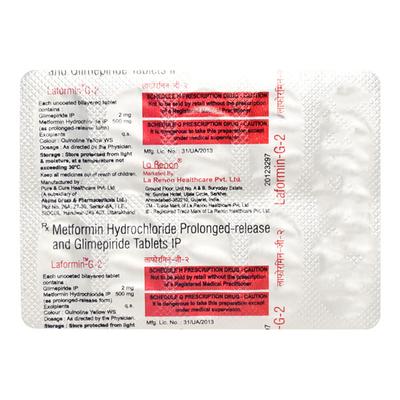 Laformin G 2/500mg Tablet 10'S - Diabetes-Ant