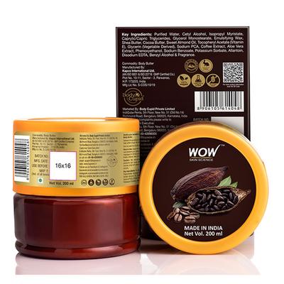 WOW Skin Science Arabica Coffee and Cocoa Body Butter 200 ml - Lotions & Creams