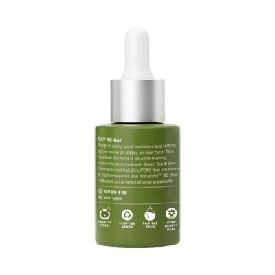 Plum Green Tea Zinc Complex 3% Serum With AcnacidolTM BG natural AHAs Fights Pimples Tightens Pores Controls Oil 30Ml - Toners