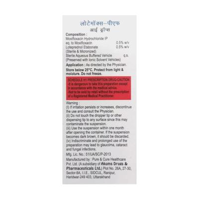 LOTEMOX PF Eye Drops 5ml - Eye Infections-Eaa