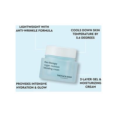 The Face Shop The Therapy Vegan Moisture Blending Cream 60 ml - Face Moisturizers