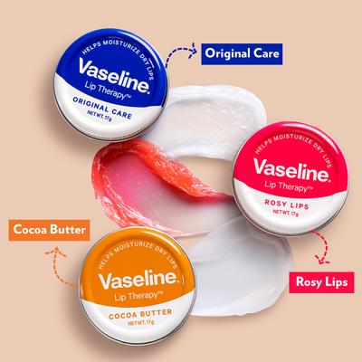 Vaseline Lip therapy Tins Cocoa Butter 17gm - Lip Scrubs
