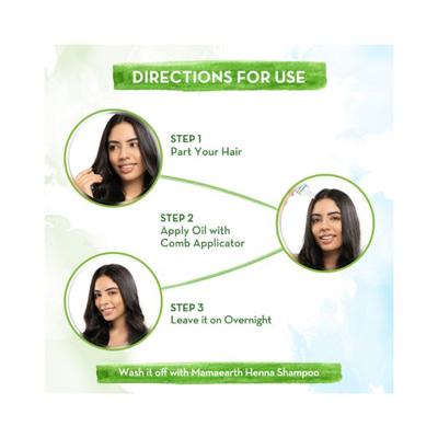 Mamaearth Henna Hair Oil for Grey Hair with Henna & Coffee Oil for Premature Greying 150 ml - Hair Oils