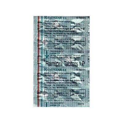 Ramistar 2.5mg Tablet 15'S - Hypertension-ACE