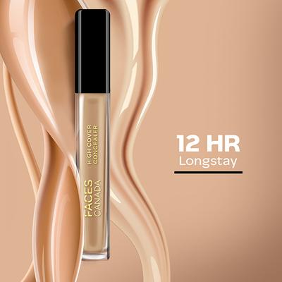 Faces Canada High Cover Concealer with Shea Butter & Vitamin E - Sand Beige 01, 4ml - Concealer