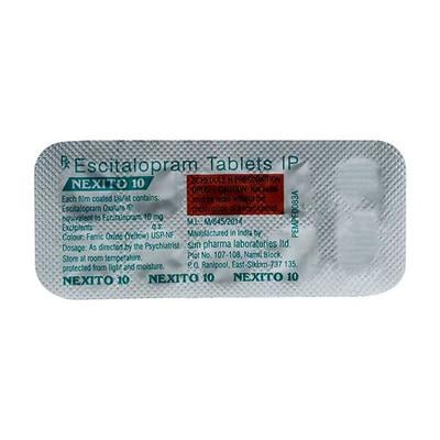 Nexito 10mg Tablet 10'S - Depression-Ant