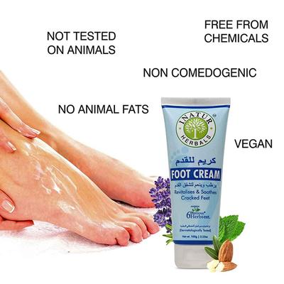 Inatur Herbals Foot Cream 100 gm - Foot Creams & Lotions